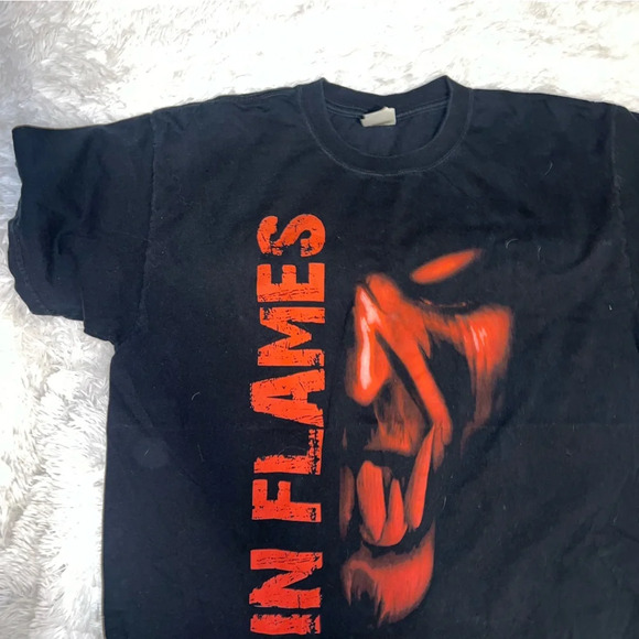In Flames Band Heavy Metal 2000’s Anvil Vintage T-Shirt Black Tee size XL - Picture 1 of 4